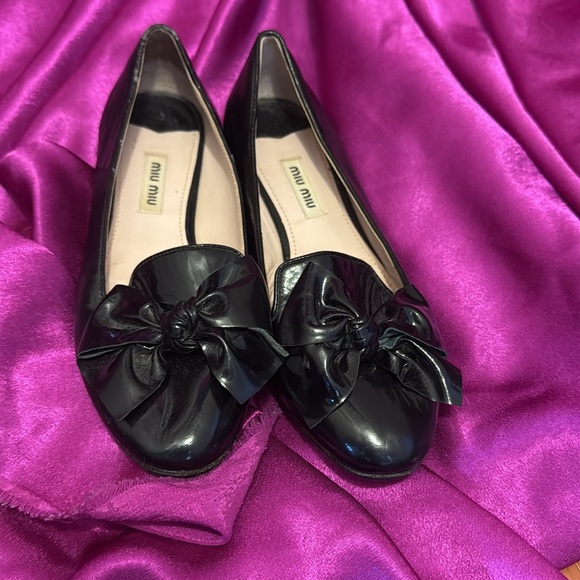 Miu Miu Black Bow Flats size 36 - Picture 5 of 6